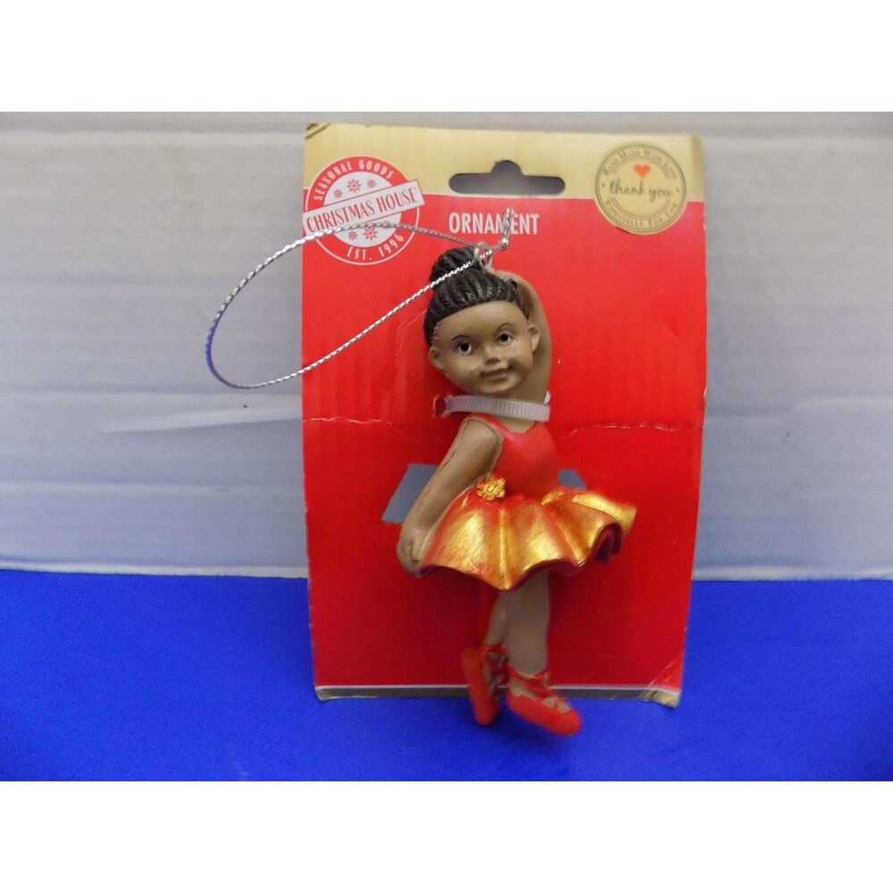 NEW Christmas African American Black Ballerina Ornaments Holiday Decor